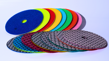 5"–7" Flexible Resin Bond & Honeycomb Dry Polishing Pads - 0