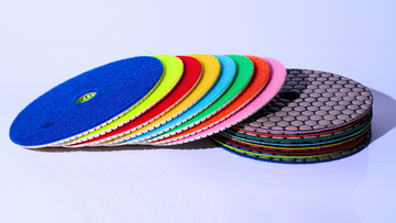5"–7" Flexible Resin Bond & Honeycomb Dry Polishing Pads