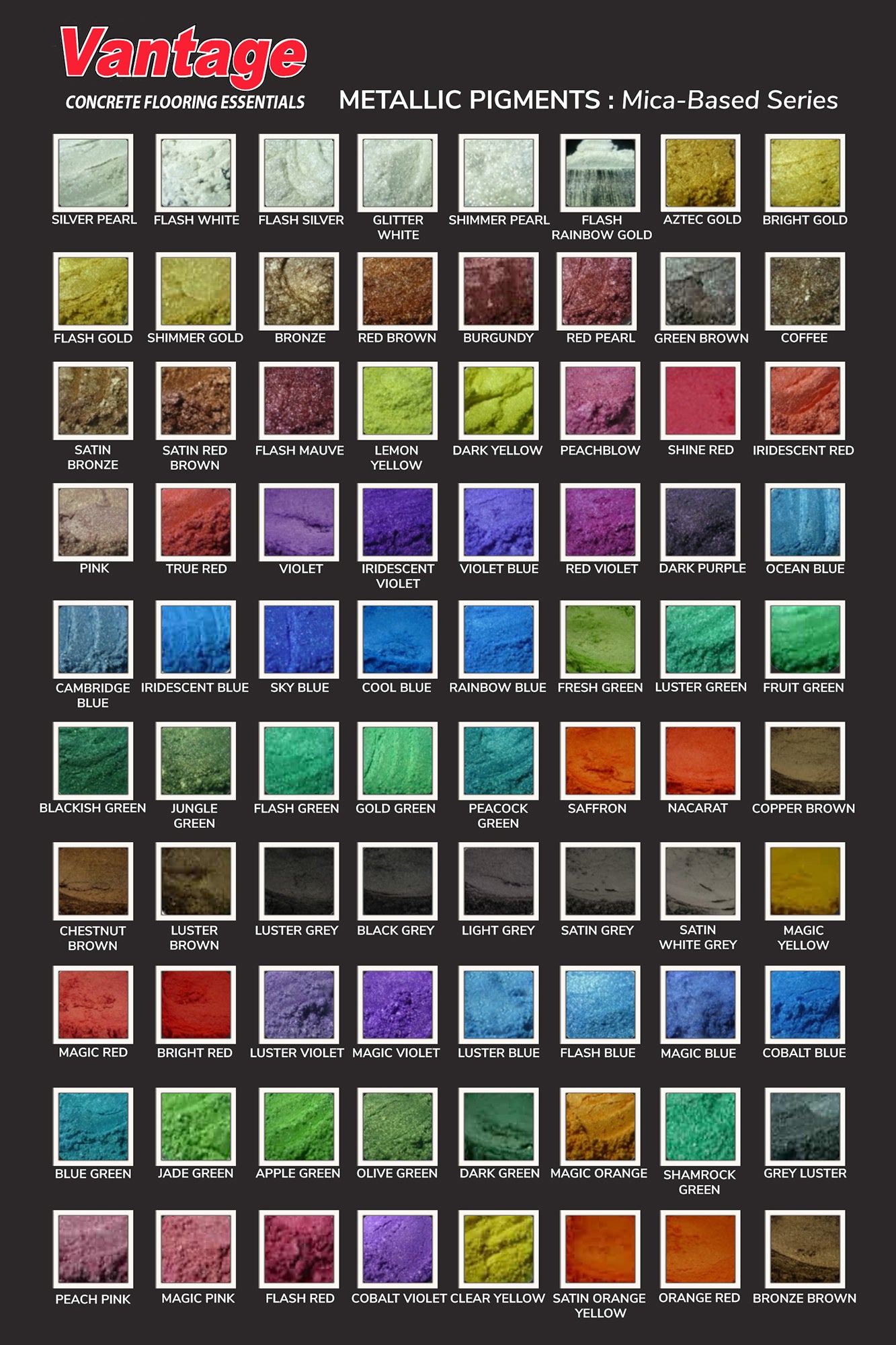Explore Metallic Pigment Colors