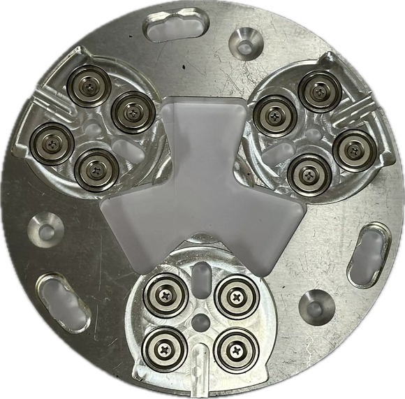 9" Magnetic Quick Change Plate - 6 Tool Holders