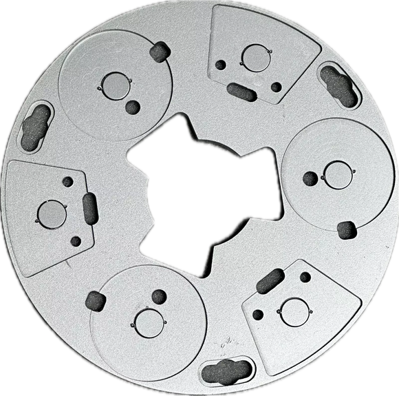 9" Magnetic Quick Change Plate - 6 Tool Holders