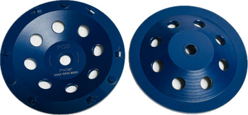 5"–7" PCD Hand Grinder Cup Wheel with Segment Protection - 0