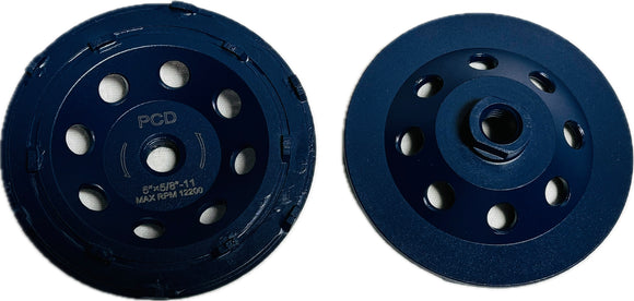 5"-7" PCD Cup Wheel With Single/Double Row PCD Cup Wheel