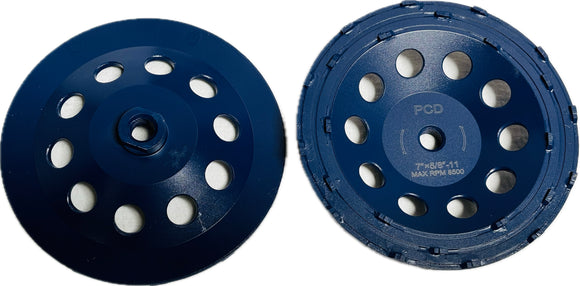 5"-7" PCD Cup Wheel With Single/Double Row PCD Cup Wheel