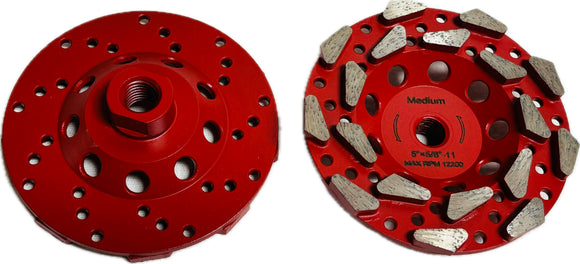 5"–7" Triangle Segment Cup Wheel (Double Pine Nuts)