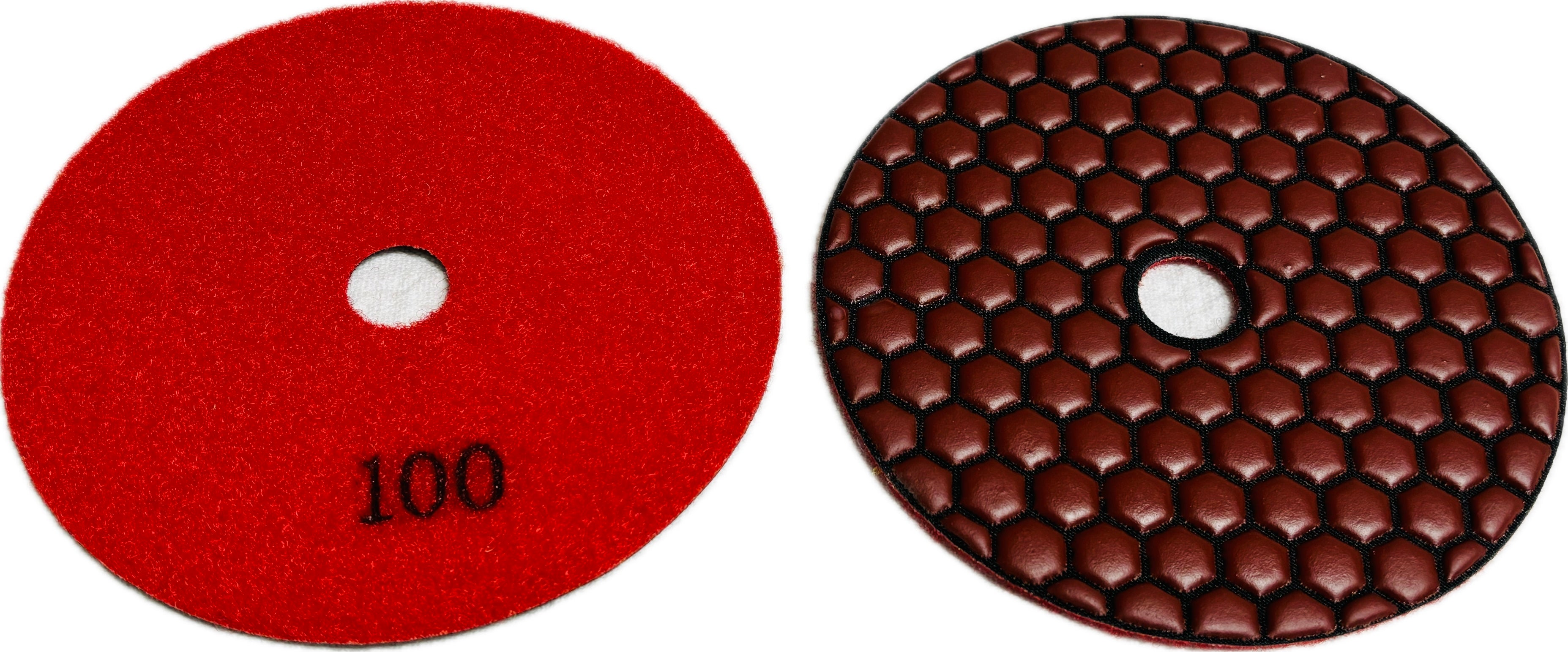 5 - 7 inch Flexible Resin Bond / Honeycomb Dry Polishing Pad