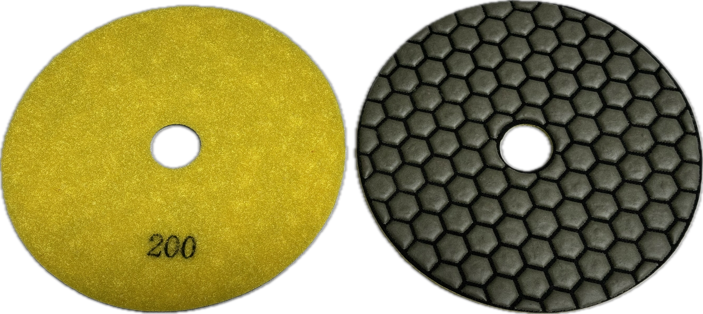 5 - 7 inch Flexible Resin Bond / Honeycomb Dry Polishing Pad