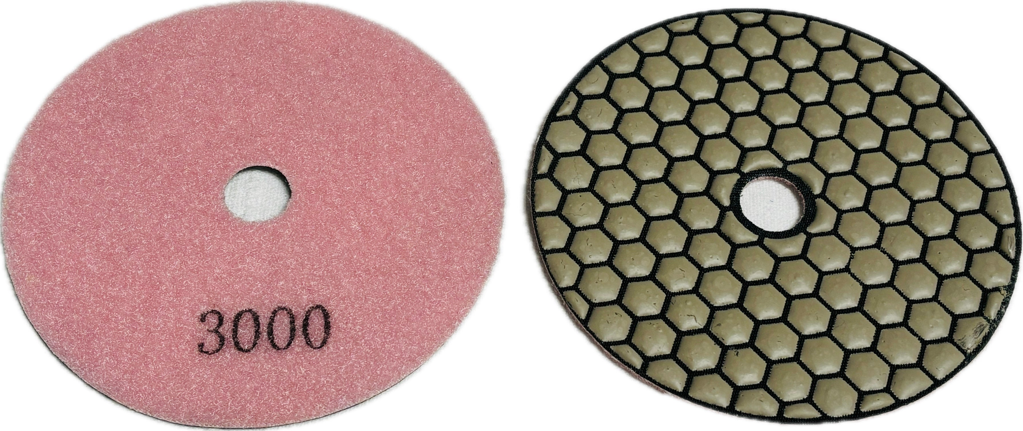 5 - 7 inch Flexible Resin Bond / Honeycomb Dry Polishing Pad