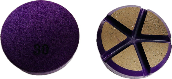 3" Ceramic Resin Polishing Pads With 5 Segment