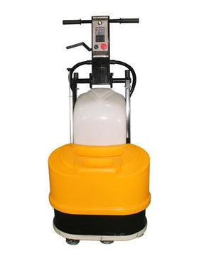 Description: FG-2H20 Grinder
Color: Yellow Water Tank
Voltage: 230V
Working Width: 540MM/20 IN
Rotation Speed (rpm):0-1500
Transmission:Gear Belt
Power (hp):5-1/2
Power Cord (mt):10 M /33 FT
Water Tank: 32L/8.45 Gal
Weight: 171.50 kg (378 lbs)
Add weight iron: 18.5 kg (40 lbs)
Disc Quantity: 6
Inverter: yes
