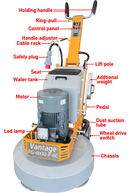 34"  Concrete Floor Grinder High Speed Auto Walk Remote Control Planetary System-2